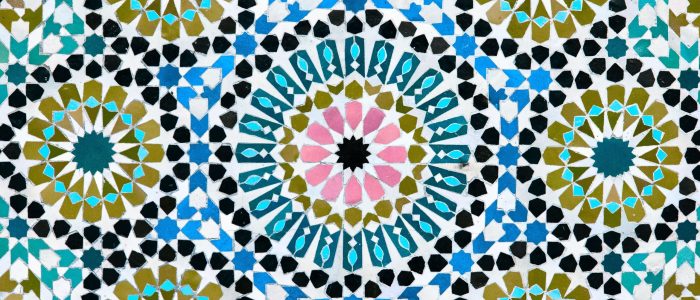 A,Detailed,Islamic,Geometric,Mosaic,Featuring,Vibrant,Colors,And,Symmetrical
