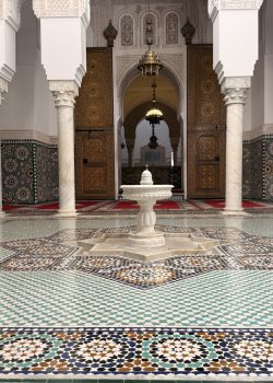 Interior,Rooms,Of,The,Mausoleum,Of,Moulay,Ismail,In,Meknes,