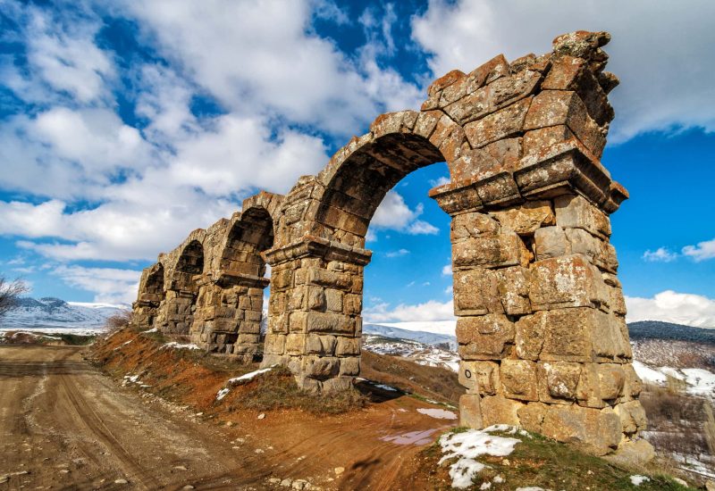 Historic Aqueducts Yalvac Turkey