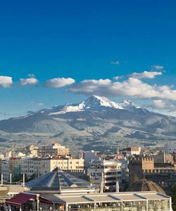 Kayseri city and Erciyes volcano
