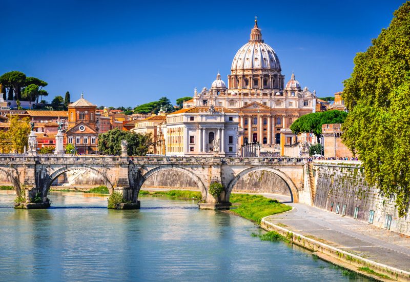 Rome,,Italy.,Vatican,Dome,Of,Saint,Peter,Basilica,(italian:,San